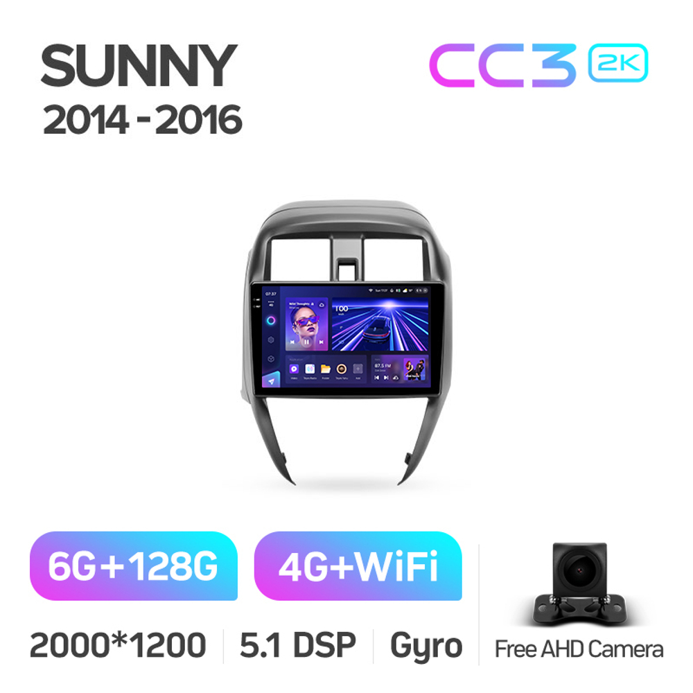 Teyes CC3 2K 10,2"для Nissan Sunny 2014-2016