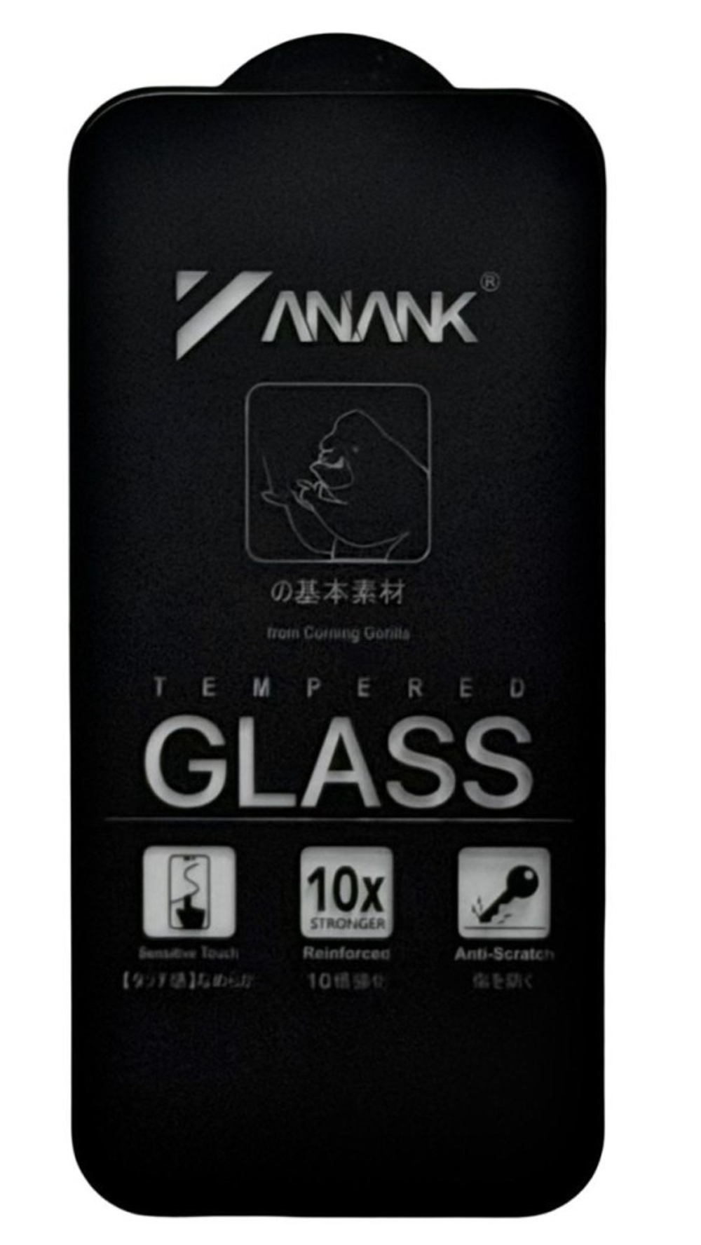 Защитное стекло i-Phone 17 Pro Max 6.9" Anank 10X Reinforced 2.5D Corning Gorilla черное