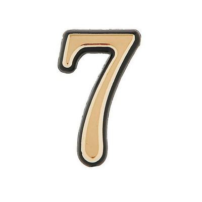 Цифра дверная АЛЛЮР Большая пластик золото "7" /50