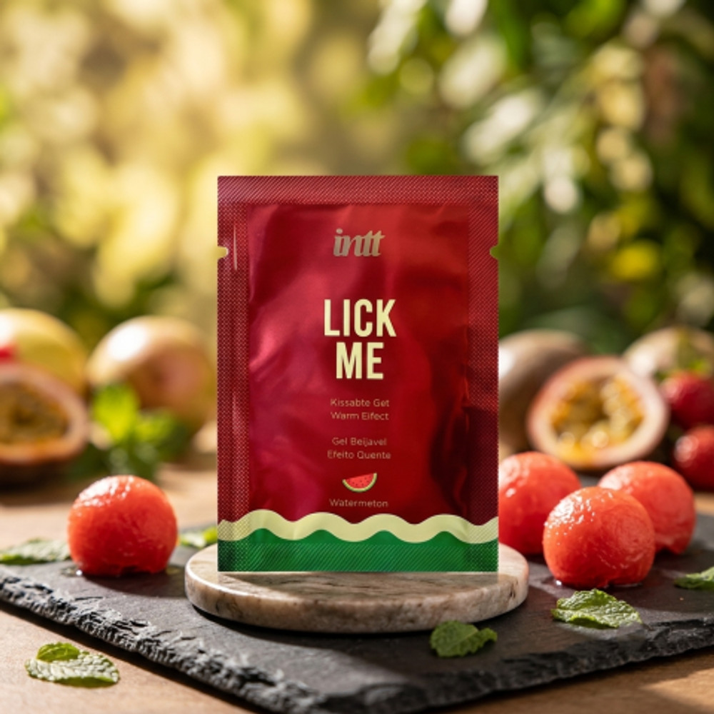 Гель со вкусом арбуза LICK ME с согревающим эффектом от INTT 2 мл (саше)