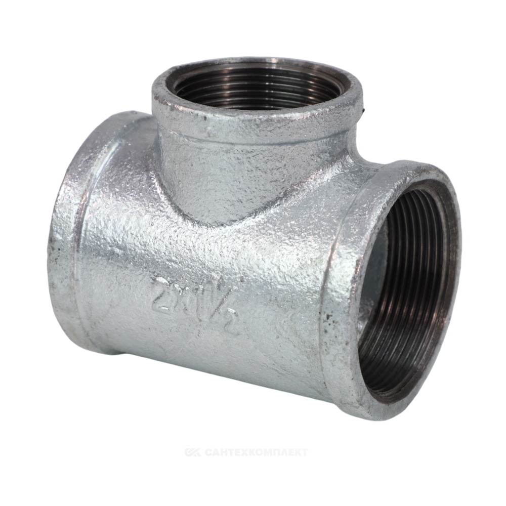 Тройник переходной чугун оц Ду 20х15 (3/4"х1/2") ВР/ВР Fittex PLUS