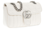 GUCCI GG Marmont Quilted Leather Shoulder Bag, Crossbody Bag Small Women"s White