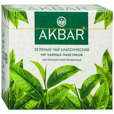 "                Акбар 100пак*6 зелен.мелкий лист  ООО""Яковлевская ЧФ"" "