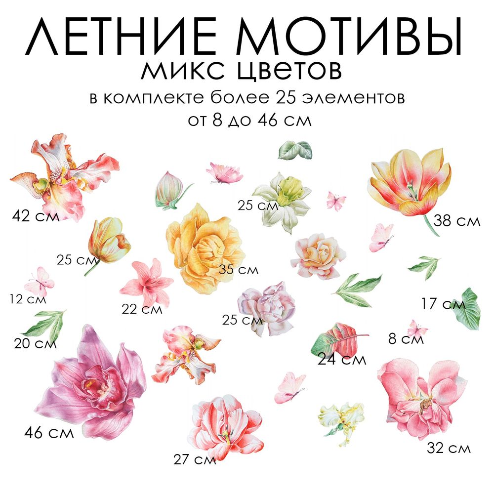 Интерьерные наклейки Летние мотивы Интерьерные наклейки Летние мотивы