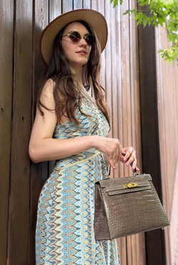 Сумка Hermes из кожи крокодила 28 см