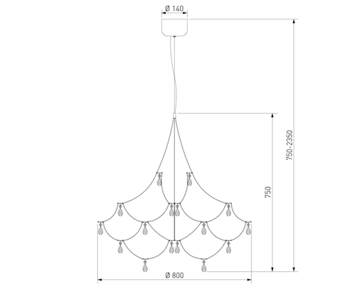 Подвесная светодиодная люстра Bogate's Adit 90400 LED