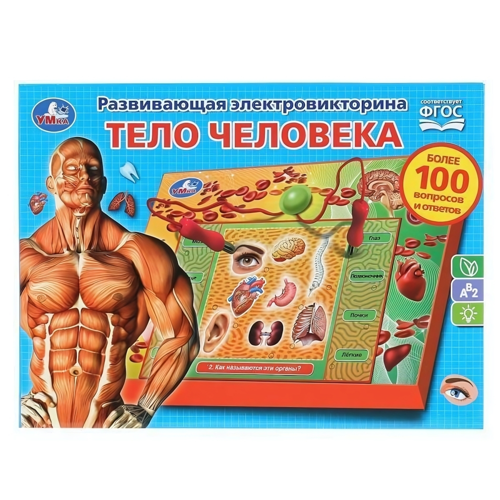 Электровикторина "Тело человека" 100 вопросов и ответов.HT522-R (Умка)