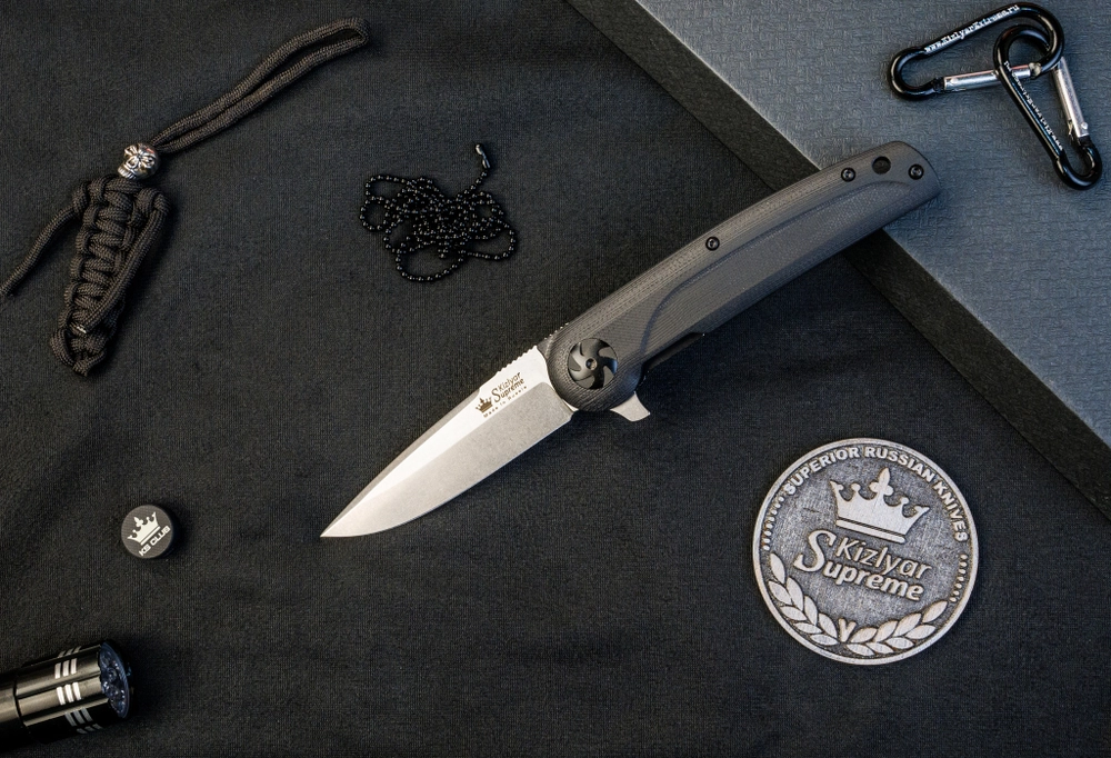 Складной нож Biker Z VG-10 (Cryo) StoneWash Black G10
