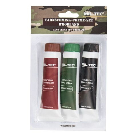 Краска MIL-TEC® Color masking the tube SET 3 pcs BLACK / OLIVE / BROWN