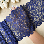 Широкое кружево эластичное 18см, Синий (lace/magn/180)
