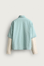РУБАШКА RELAXED FIT С КОНТРАСТНЫМИ РУКАВАМИ — ZARA