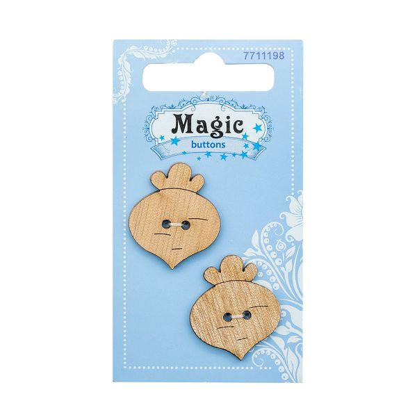 Украшения декоративные: пуговицы Репка, 2 шт, Magic Buttons LW795-V47