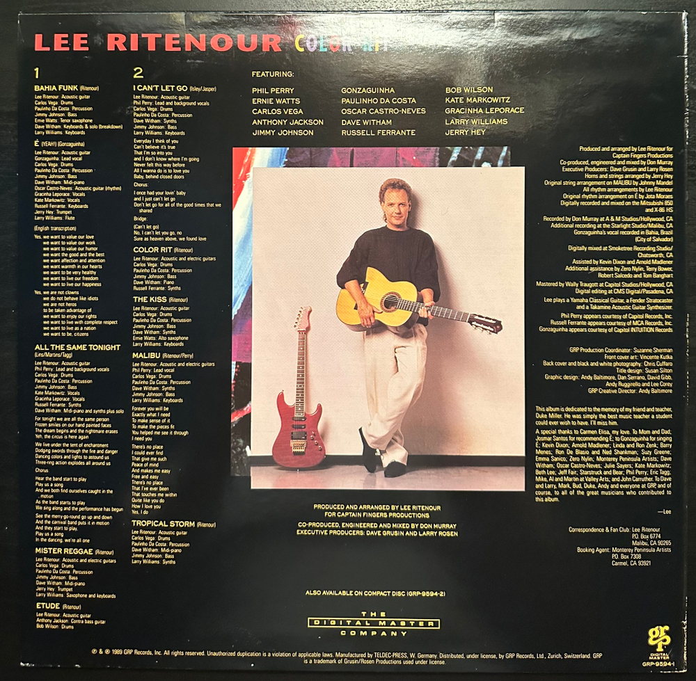 Lee Ritenour - Color Rit (Швейцария 1989г.)