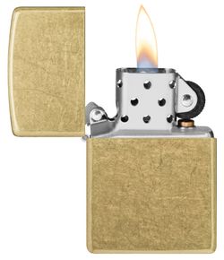 Зажигалка Zippo Classic с покрытием Street Brass золотистая (48267)