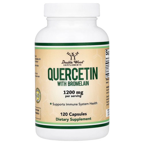 Double Wood Supplements, Кверцетин с бромелаином, 120 капсул