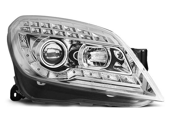 Передние фары daylight chrome led indicator для Opel Astra H