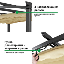 Тент садовый Green Glade 3x3 м со стенками