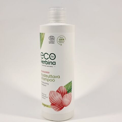 Увлажняющий шампунь для сухих волос Eco By Herbina Ruusuvesi Shampoo с розовой водой 250 мл (из Финляндии)
