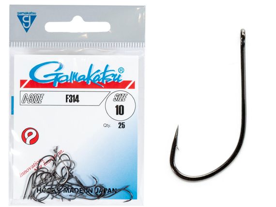 Крючки Gamakatsu F314 HOOKS BLACK разм. 10 25шт.