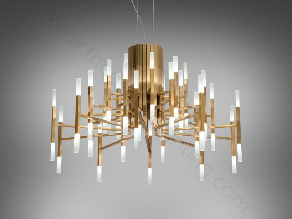 Pendant design lamp  THE LIGHT by Alma 36 lampshades (Nickel)