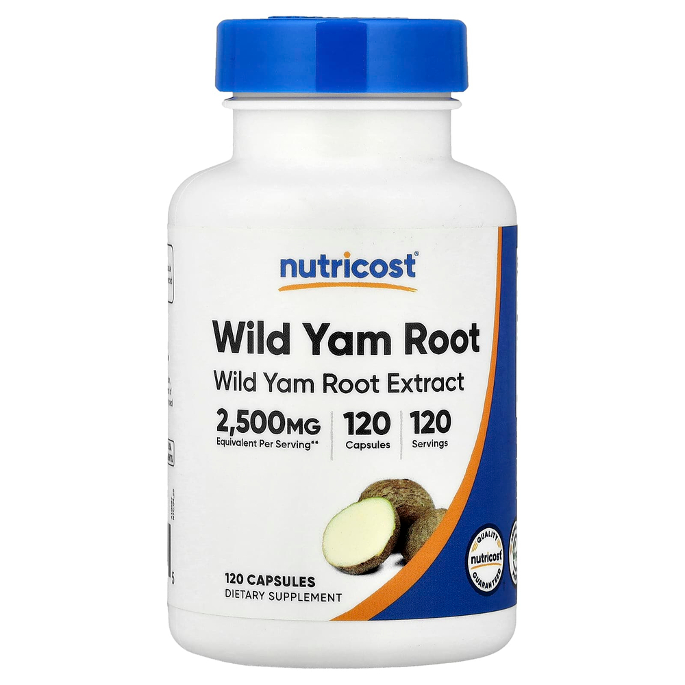 Nutricost, корень дикого ямса, 120 капсул (125 мг в 1 капсуле)