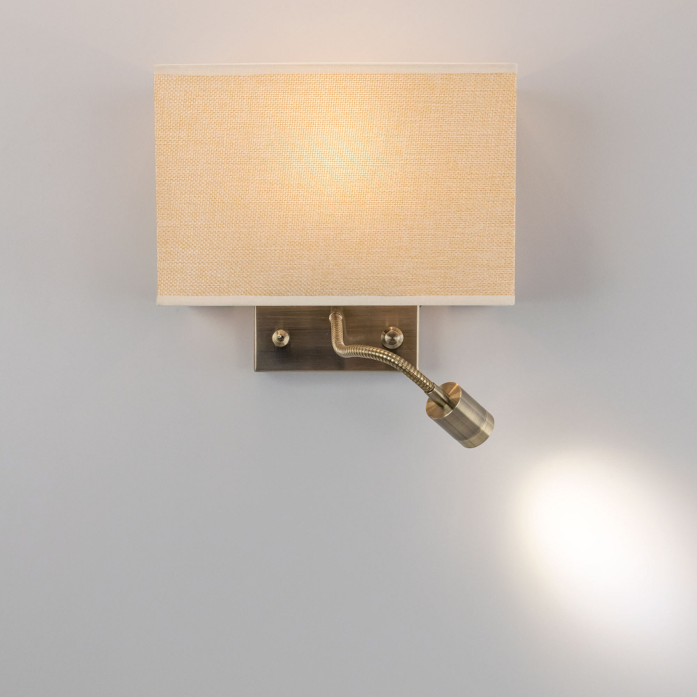 Citilux Декарт CL704303 Бра с бежевым абажуром и диммером