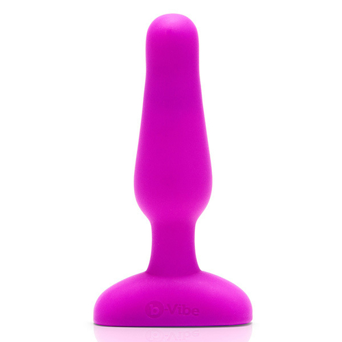 Анальный премиум-миниплаг цвета фуксии 10см b-Vibe Novice Plug BV-004-FUC