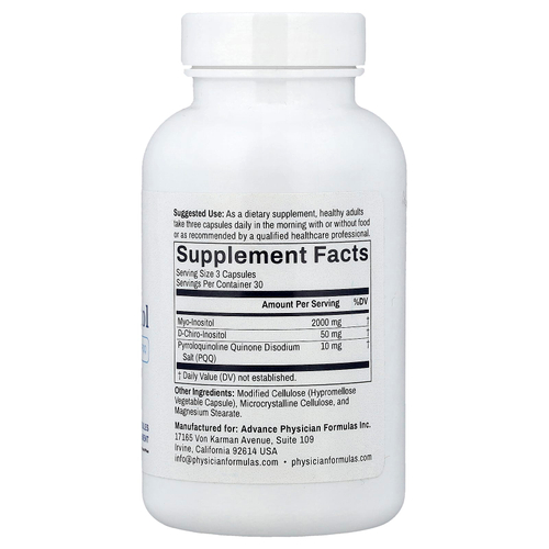 Advance Physician Formulas, мио-инозитол, 90 растительных капсул