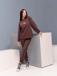 Свитшот "Шоколад" с вышивкой женский