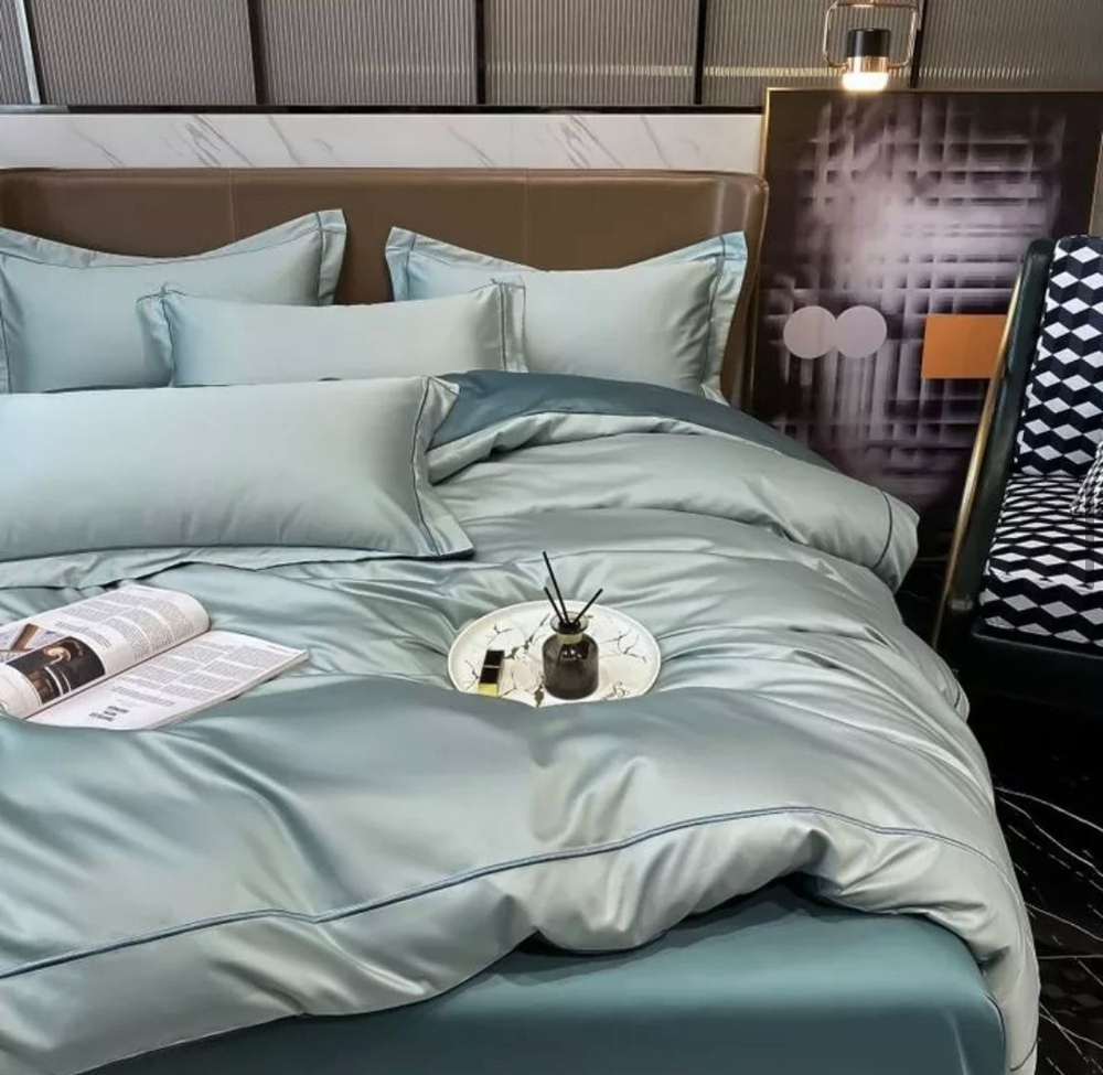 ZEPHYR HOME КПБ Двуспалка KING SIZE Мако-Сатин 100s Мятный