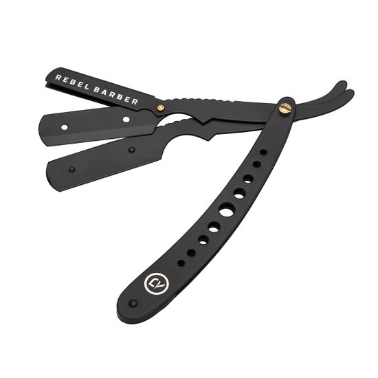 Опасная бритва со сменным лезвием REBEL BARBER Predator Black