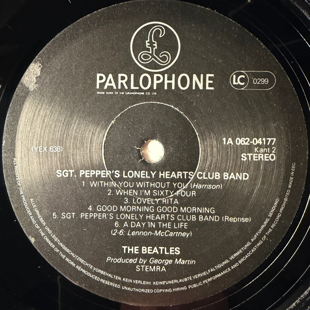 The Beatles ‎– Sgt. Pepper's Lonely Hearts Club Band (Голландия 1987г.)