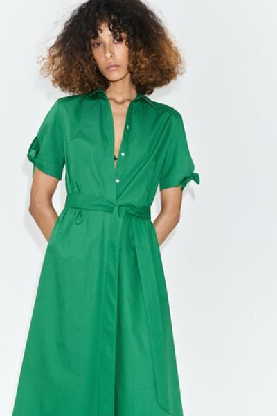Платье-рубашка из хлопка - H&M