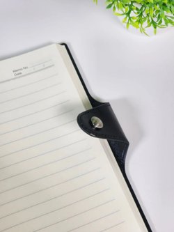 Блокнот А5 100 л. линейка на магнитной кнопке темно синий (201688323-2)