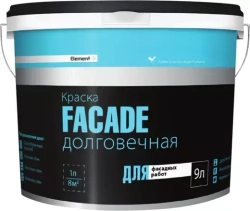 Краска Alpa Element SE Facade долговечная для фасадных работ белая 9л