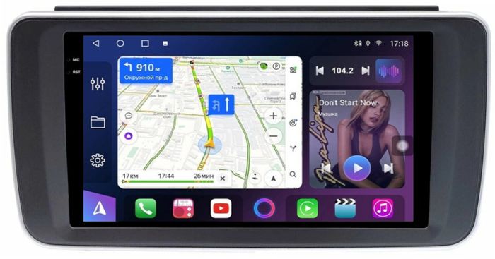 Магнитола для Nissan Leaf 2 ZE1 2017-2024+ - FarCar S500-TS10 монитор 9.5" QLED на Android 14, Быстрая, CarPlay, 4G SIM-слот