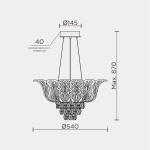 Подвесная люстра MODELUX premium ML.6550.7P