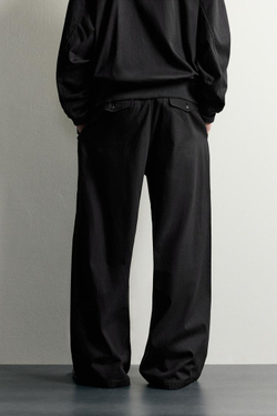 ZARA БРЮКИ RELAXED FIT СО СКЛАДКАМИ, ИНДИГО