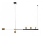 07618-180,36 Люстра Рия латунь L180 h116/86/46 GU10 5*5W+Led 18W (3000K) (лампы в комплекте). ТМ Kink Light