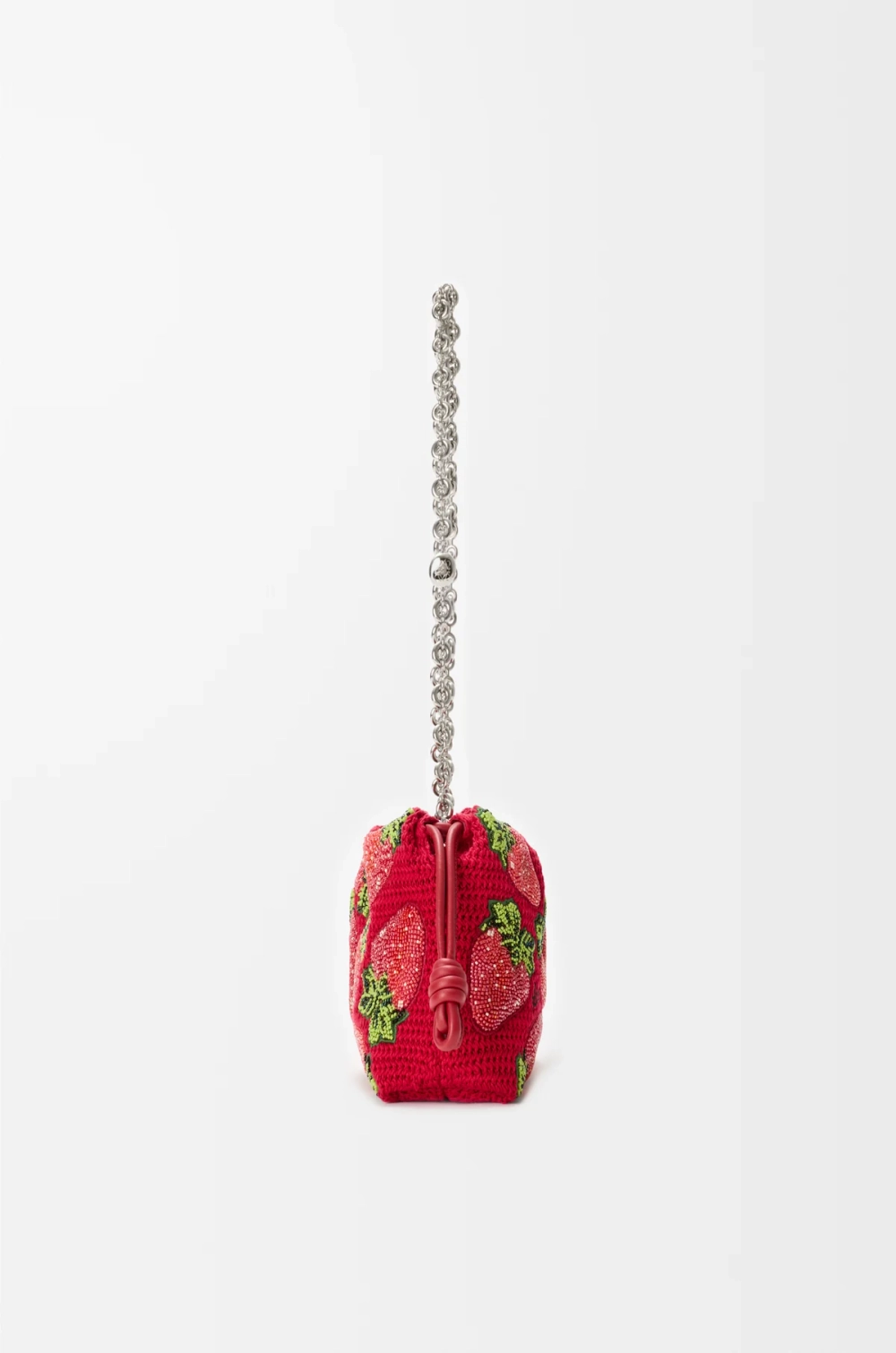Loewe Мини-сумочка Flamenco с бисером, красный