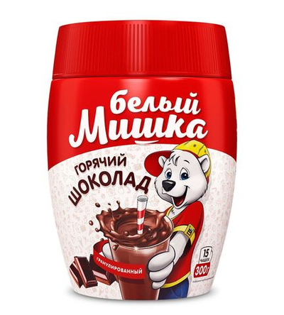 Горячий шоколад Белый Мишка гран.ПЭТ 300гр*12