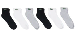 Теннисные носки Lacoste Socks 6P - white/grey/black