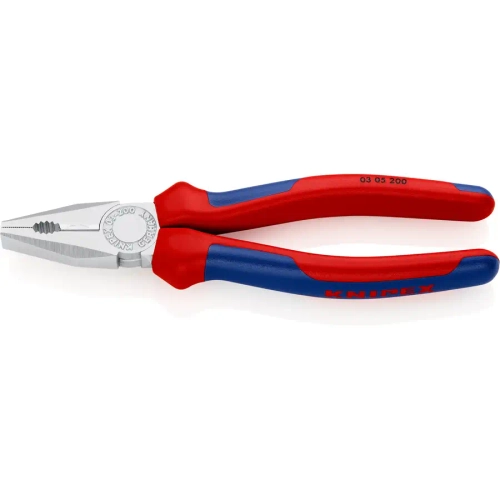 Плоскогубцы комбинированные хромированные 200 мм Knipex 03 05 200