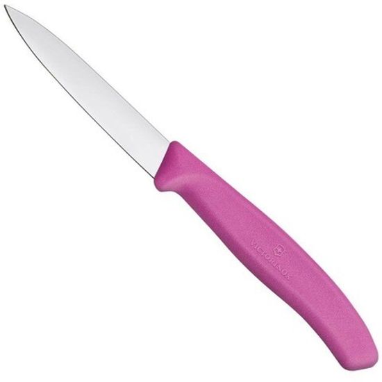 Кухонный нож Victorinox для резки и чистки розовый, лезвие 8 см