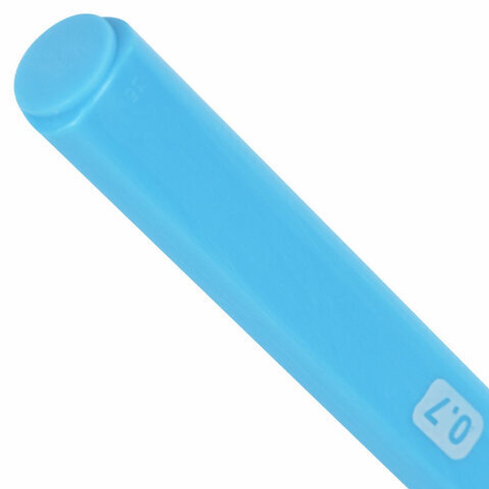 Ручка шариковая BRAUBERG TRIOS BLUE, 1шт, СИНЯЯ, трехгранная, корпус голубой, игольчатый узел 0,7 мм, линия 0,5 мм, 144158