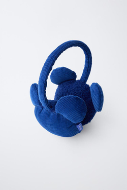 ZARA ВЕЛЬВЕТОВЫЕ НАУШНИКИ MICKEY MOUSE © DISNEY, СИНИЙ