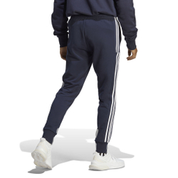 Мужские теннисные штаны adidas Essentials French Terry Tapered Cuff 3-Stripes Training Pants Men - Dark Blue, White