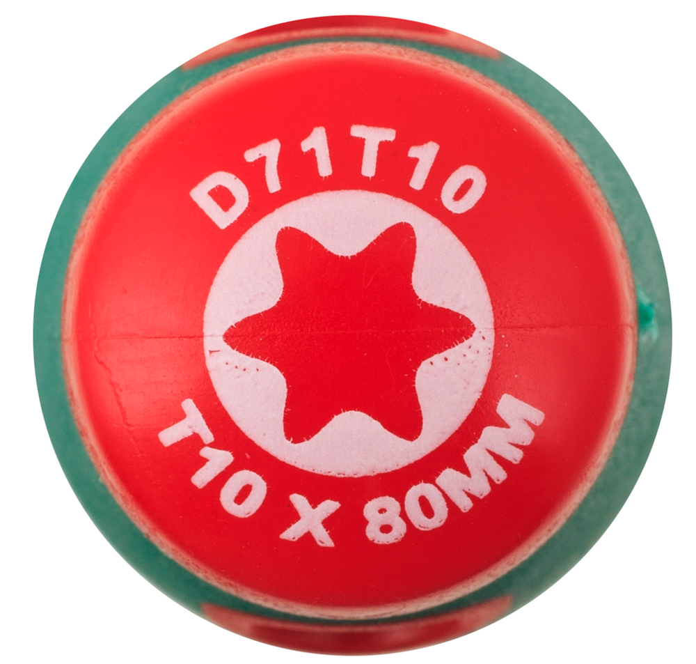 D71T10 Отвертка стержневая TORX® ANTI-SLIP GRIP, T10х80