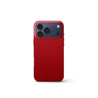 Чехол для iPhone 17 - Зернистая кожа - красный