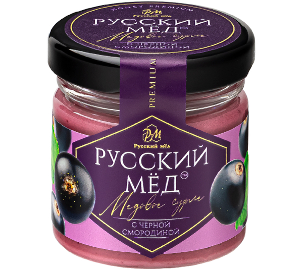 Медовое суфле с чёрной смородиной Русский мёд 40 мл